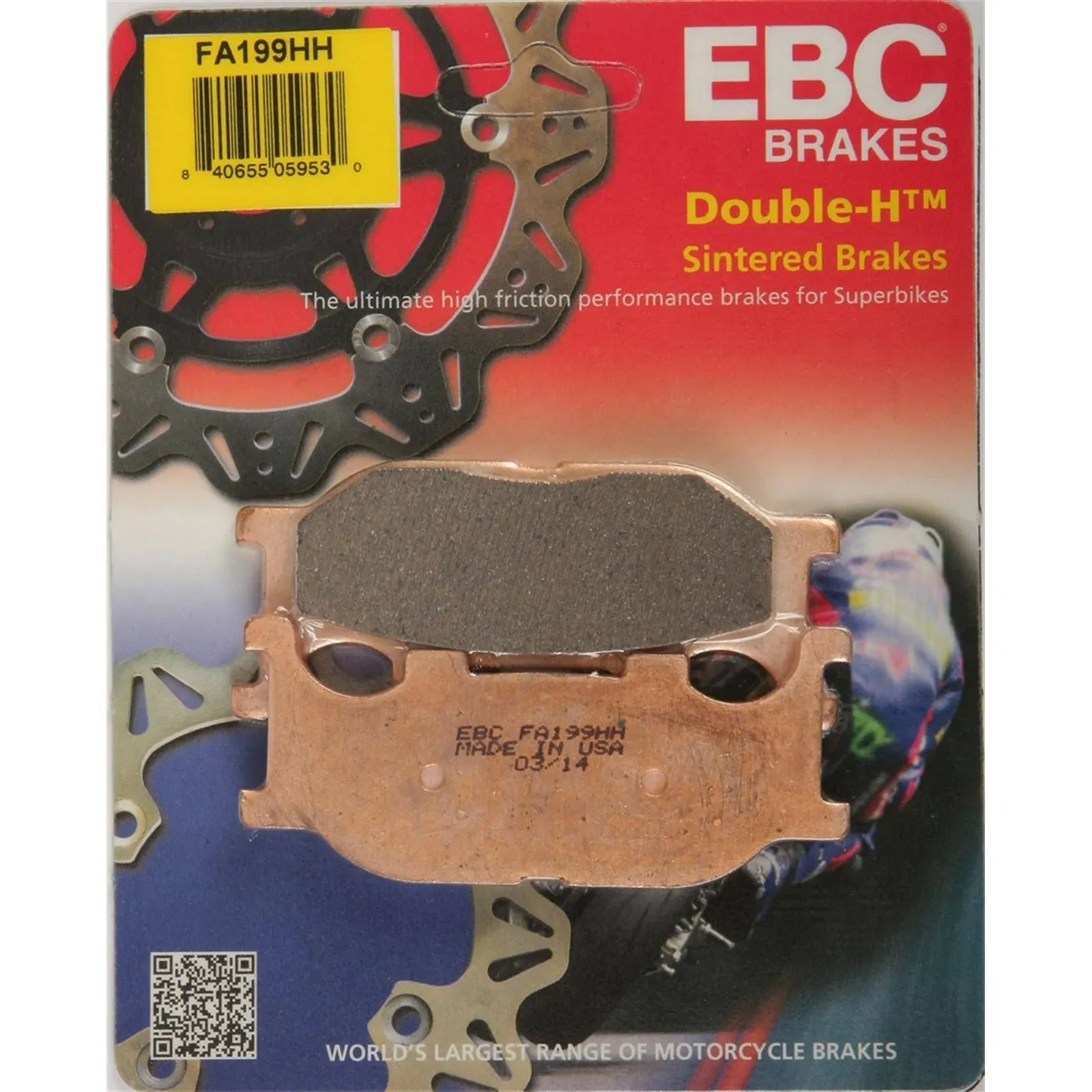 EBC Double-H Sintered Metal Brake Pads FA199HH