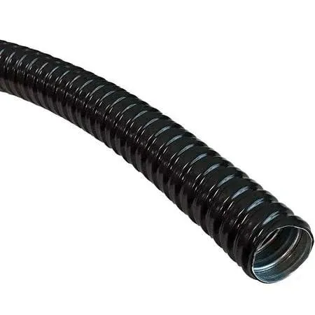 PVC Coated Liquid-Tight Galvanized Steel Flex Conduit- 1.5" x 10ft