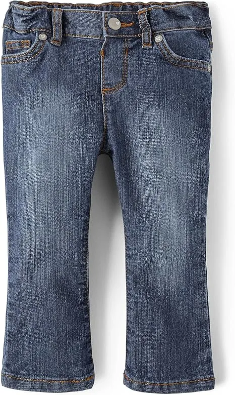 The Children's Place Baby Toddler Girls Basic Bootcut Jeans