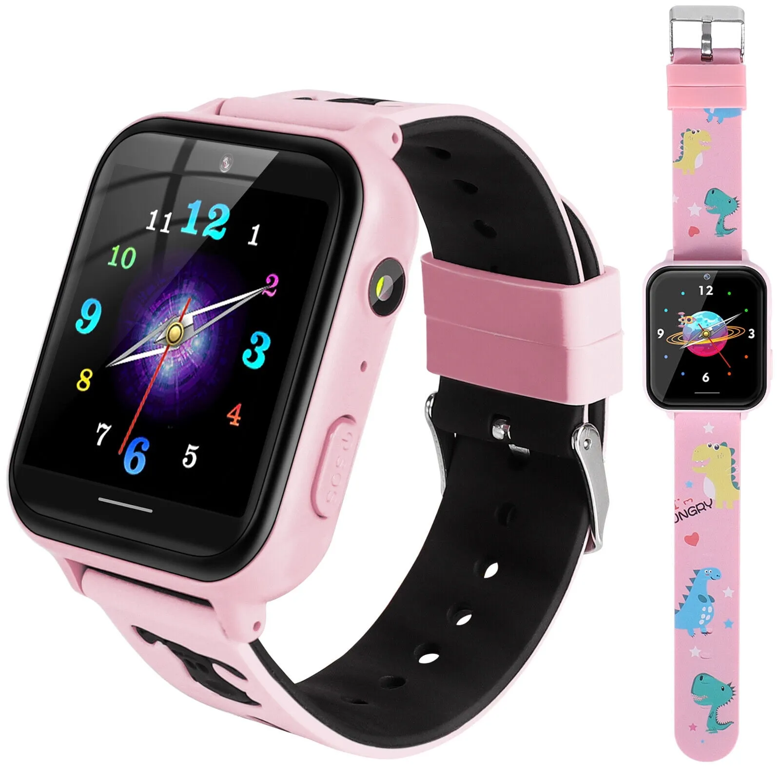 TOPCHANCES Smart Watch for Kids, Kids Smartwatch with 10 Games Camera Music Player Two-way Call SOS, Birthday Educational Gift for Age 3-14 Boys Girls, Pink