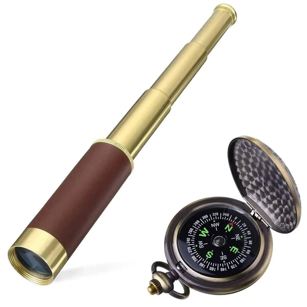 Retro Pirate Telescope Spyglass for Kids Adults Portable Collapsible Handheld ...