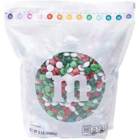 M&Ms Christmas Bulk Candy, 5 Pounds, Holiday Color & Designs for Christmas Snacks ...