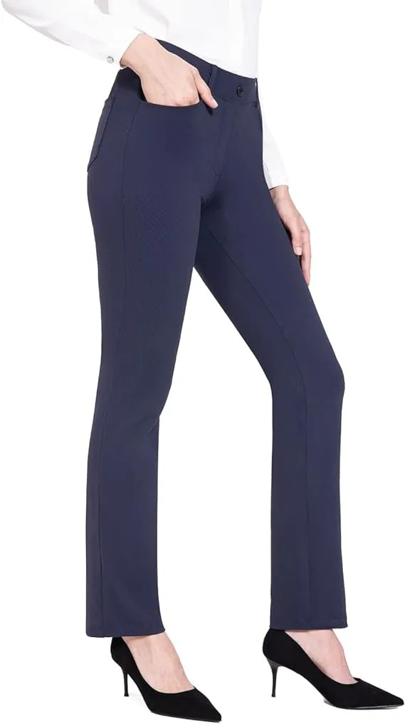 BALEAF Womens Petite Yoga Dress Pants Stretchy Work Slacks Business Casual Pull