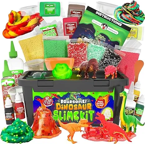 Original Stationery Dinosaur Slime Kit Glow in The Dark Slime Making