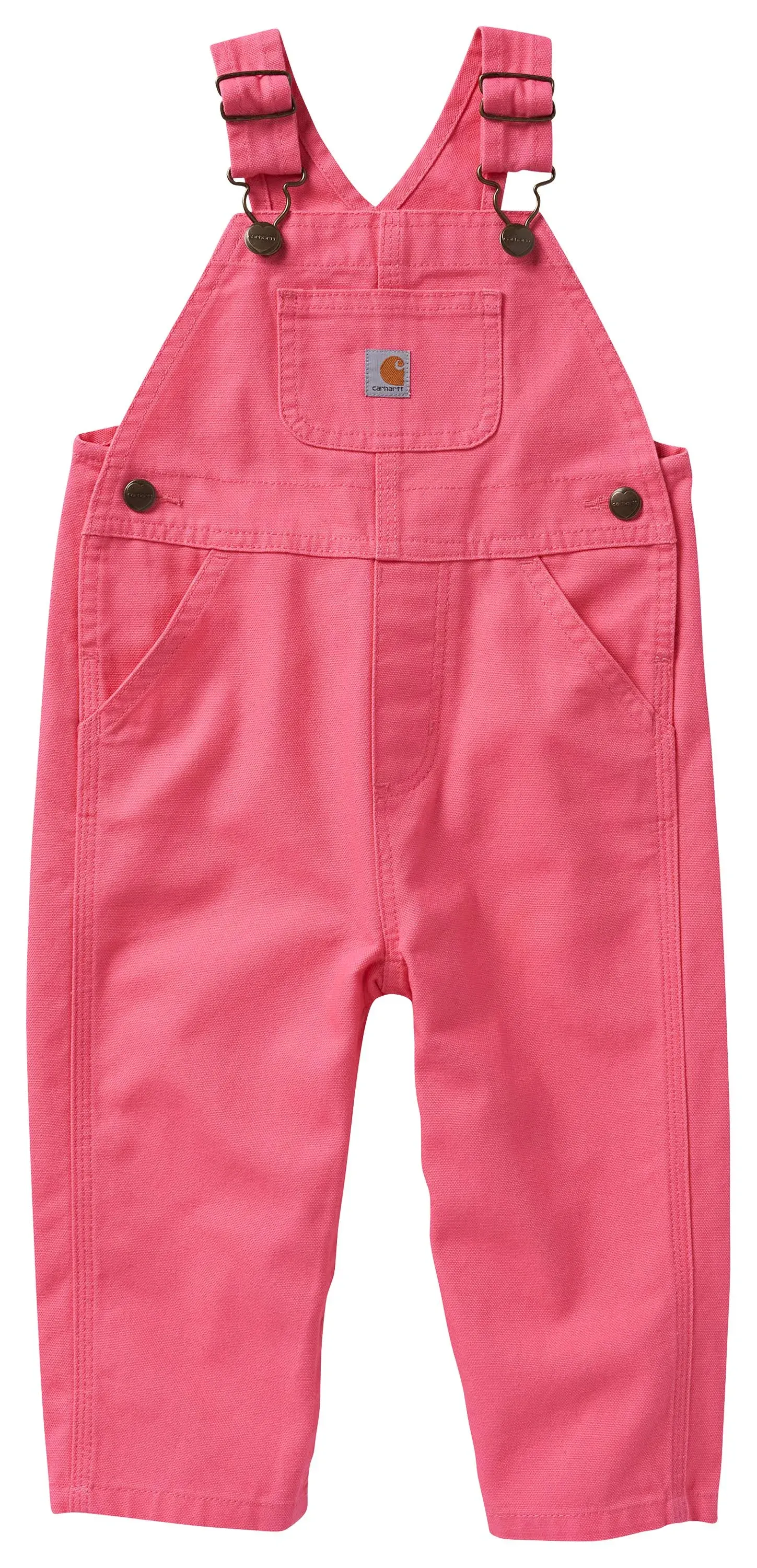 Carhartt&reg; Pink Canvas Bib Overall 12M