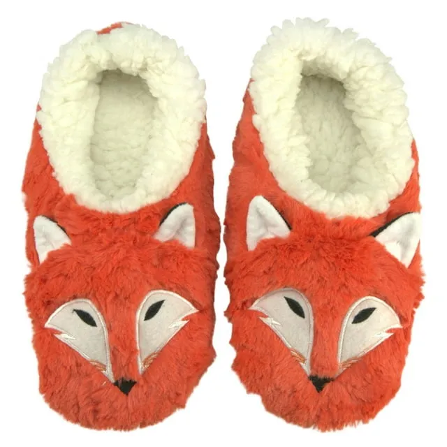 Oooh Geez Fluffy Animal Slipper Foxy Fox All Amazingly Soft Sherpa