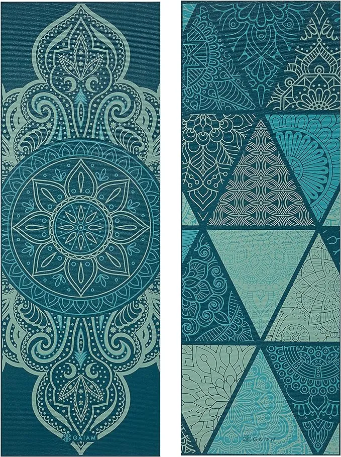 Gaiam 6mm Reversible Yoga Mat - Spiral Motion