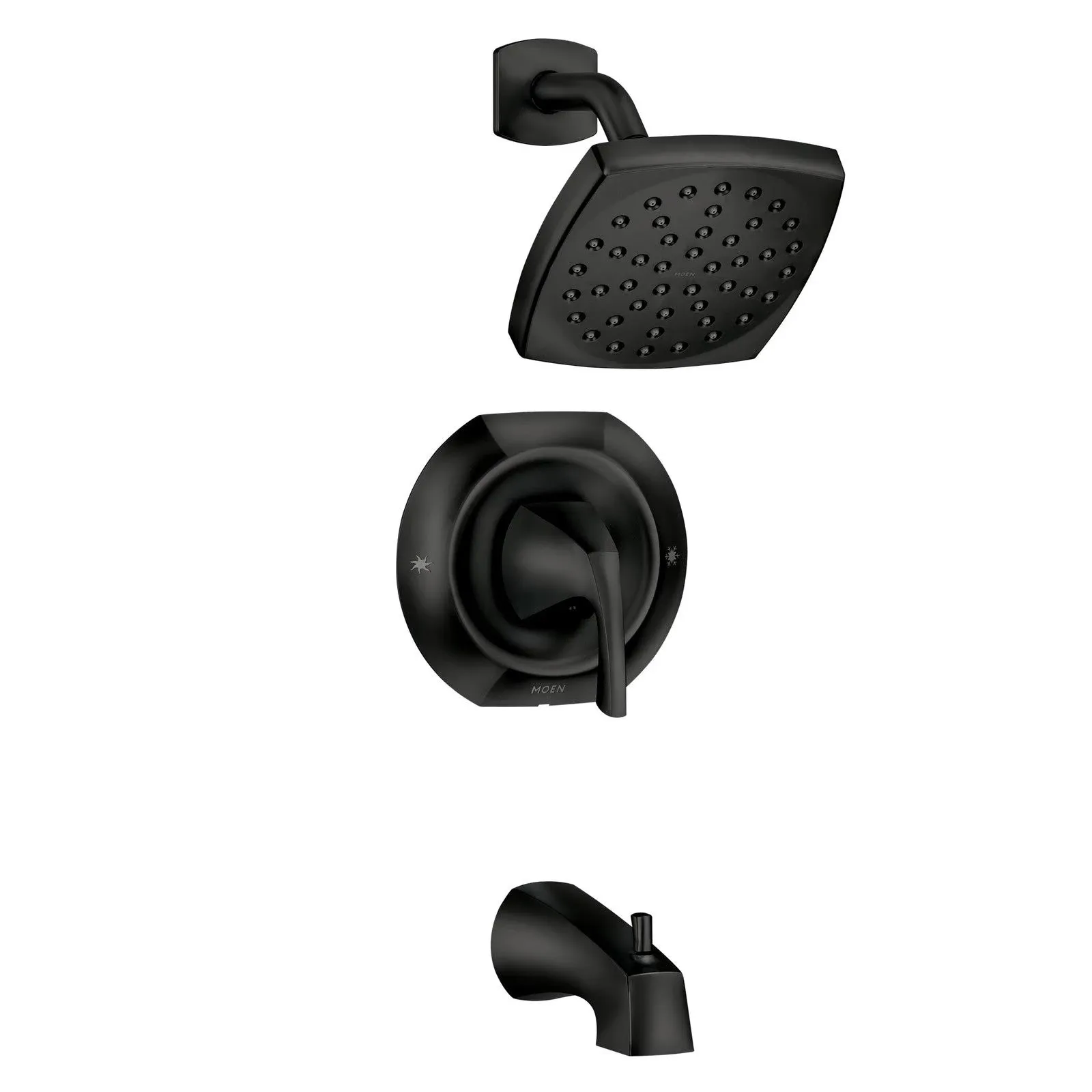 Moen Lindor 1-Handle Matte Black Tub and Shower Faucet