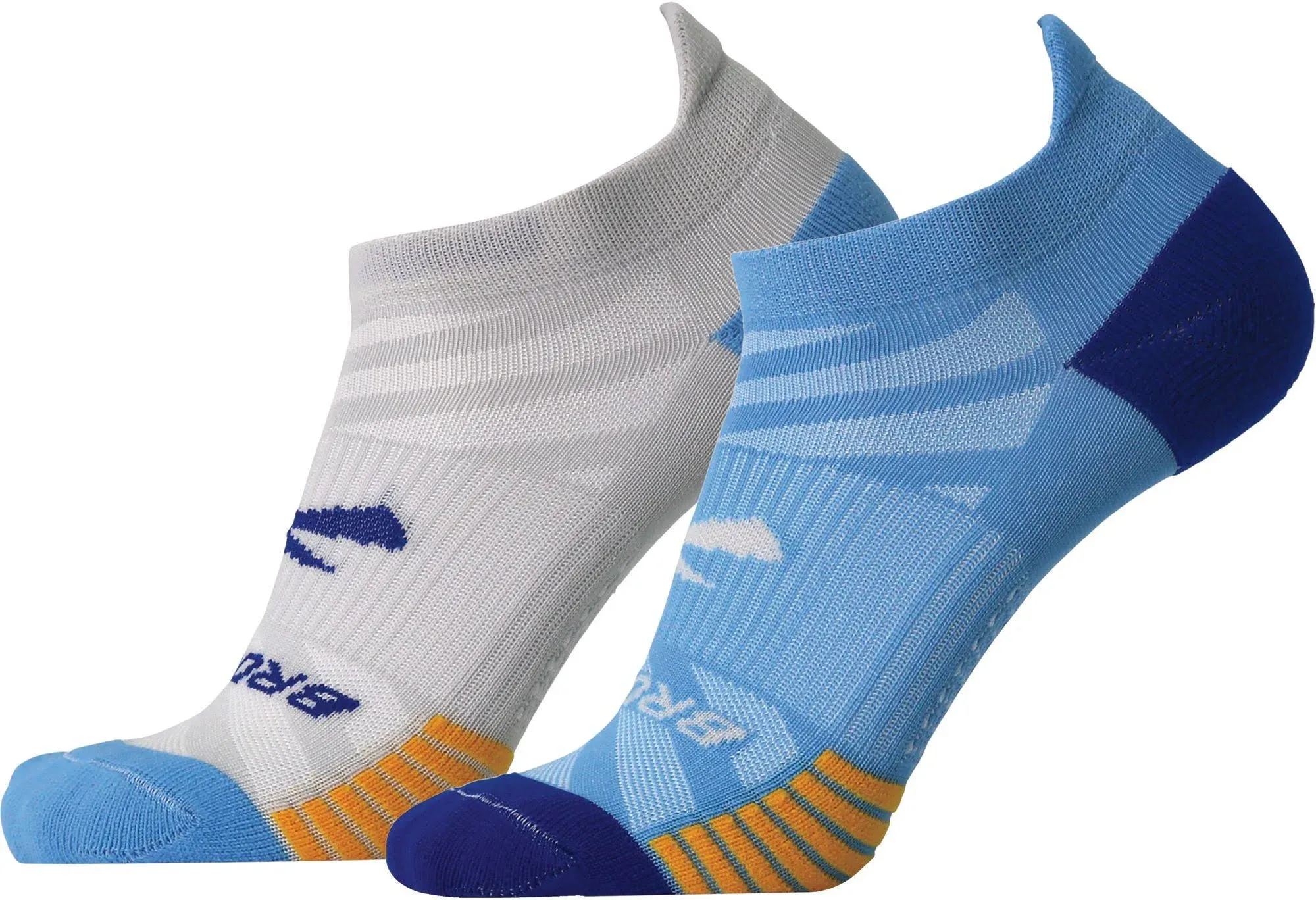 Brooks Ghost Lite No-Show Sock 2-Pack Blue/Peacoat & Light Grey/Blue / Large