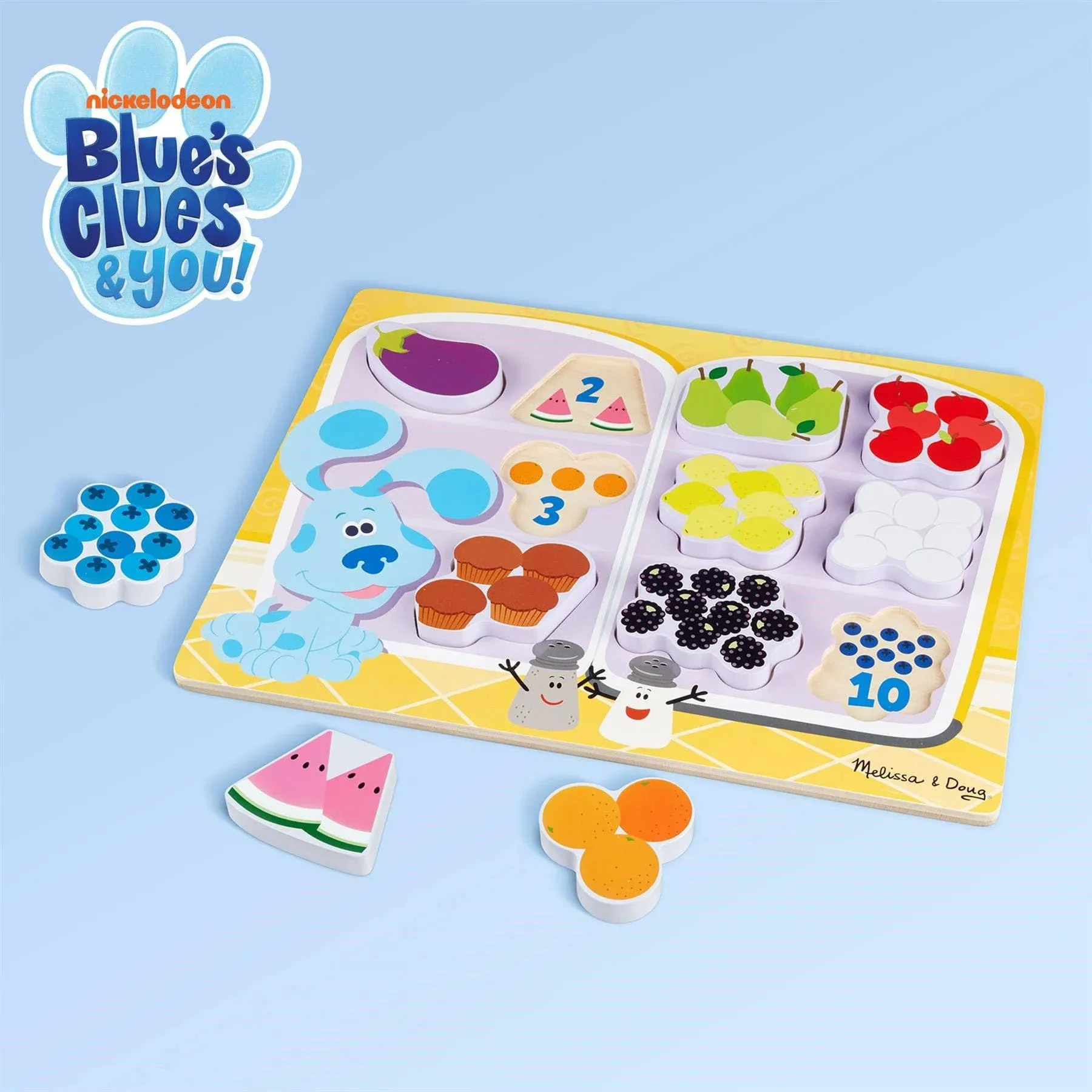 Blue's Clues & You! Wooden Chunky Puzzle - Fridge Food