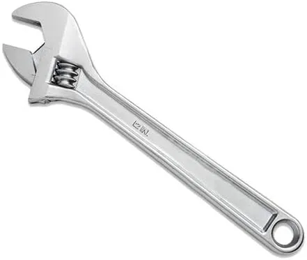 Edward Tools Adjustable Wrench 12" - Heavy Duty Drop Forged Steel - Precision Milled Jaws for Maximum Gripping Power - Rust Resistant Finish - Tempered and Heat Treated Steel - Secure Adjustable Jaw