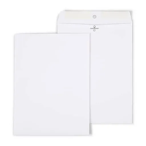 Staples Clasp Catalog Envelopes, 9"L x 12"H, White, 100/Box (570253/14210)