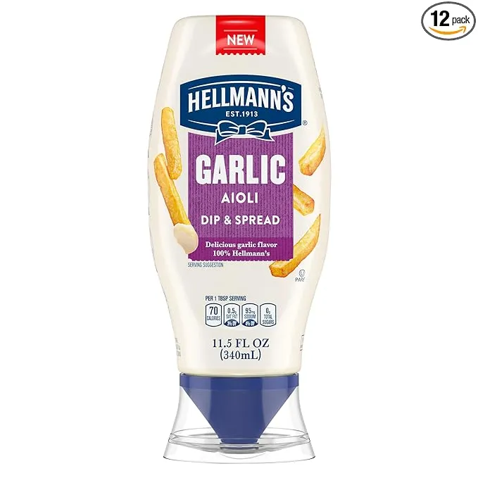 "Hellmann's Garlic Aioli, 11.5 Ounce -- 12 per case"