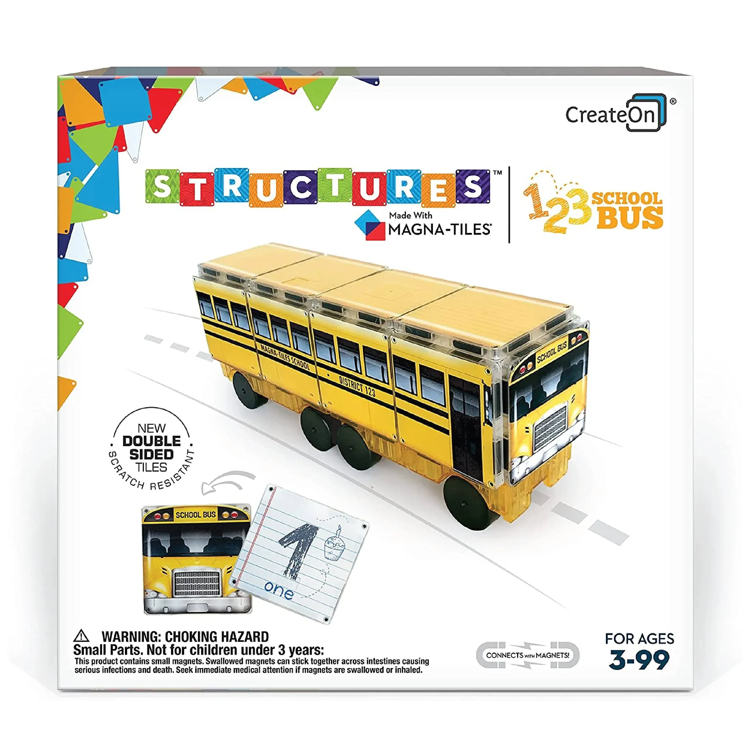 Magna-Tiles 123 School Bus