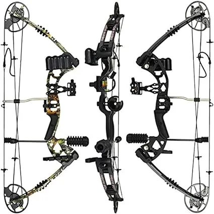 Raptor Compound Bow Kit: Right & Left Hand - USA Limbs - Fully Adjustable 24.5-31” Draw - 30-70LB Pull - High-Speed Aluminum Cams 315 FPS - Accessories and Install Video Included