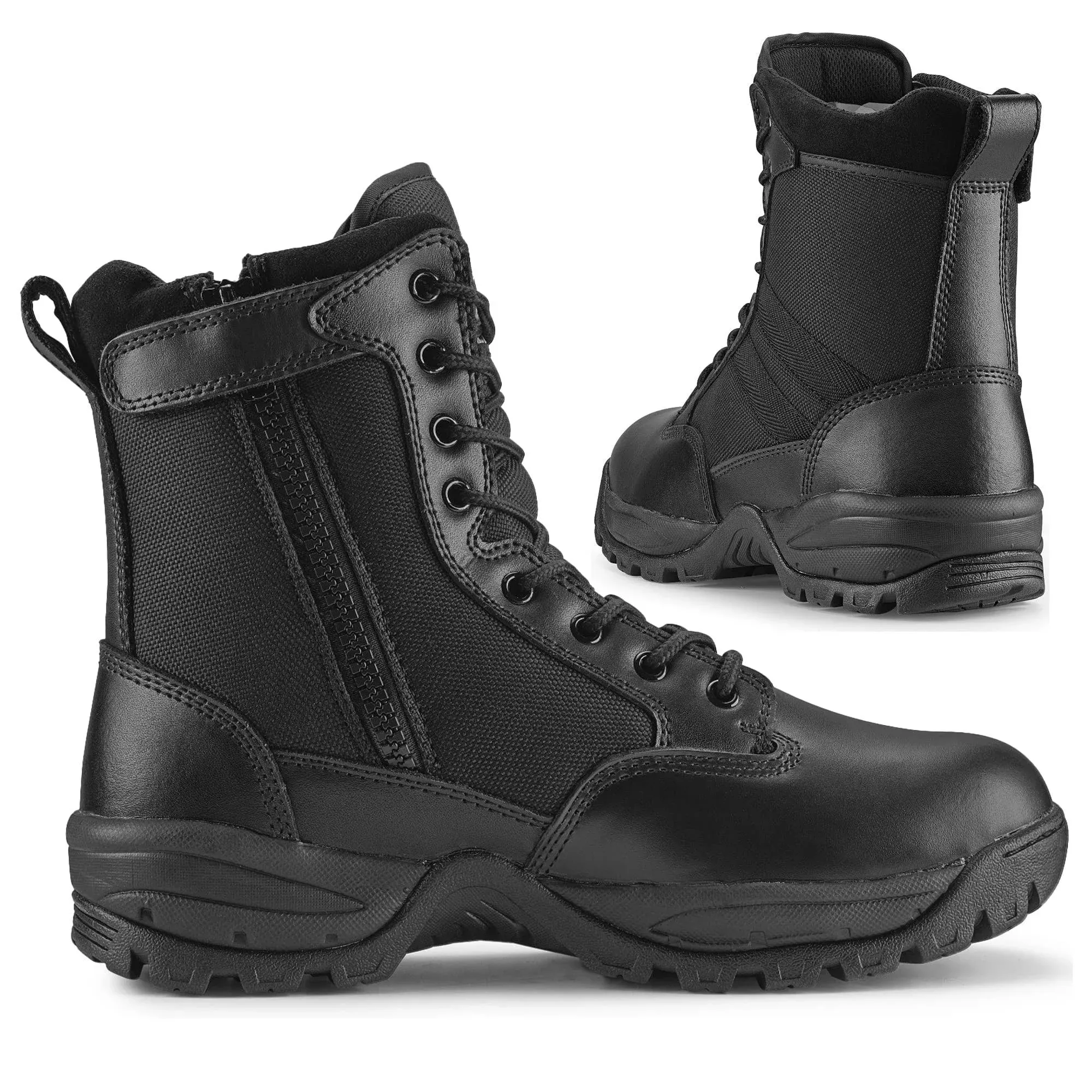 Maelstrom Men's Tac Force 8 inch Military Tactical Duty Work Boot with Zipper ...