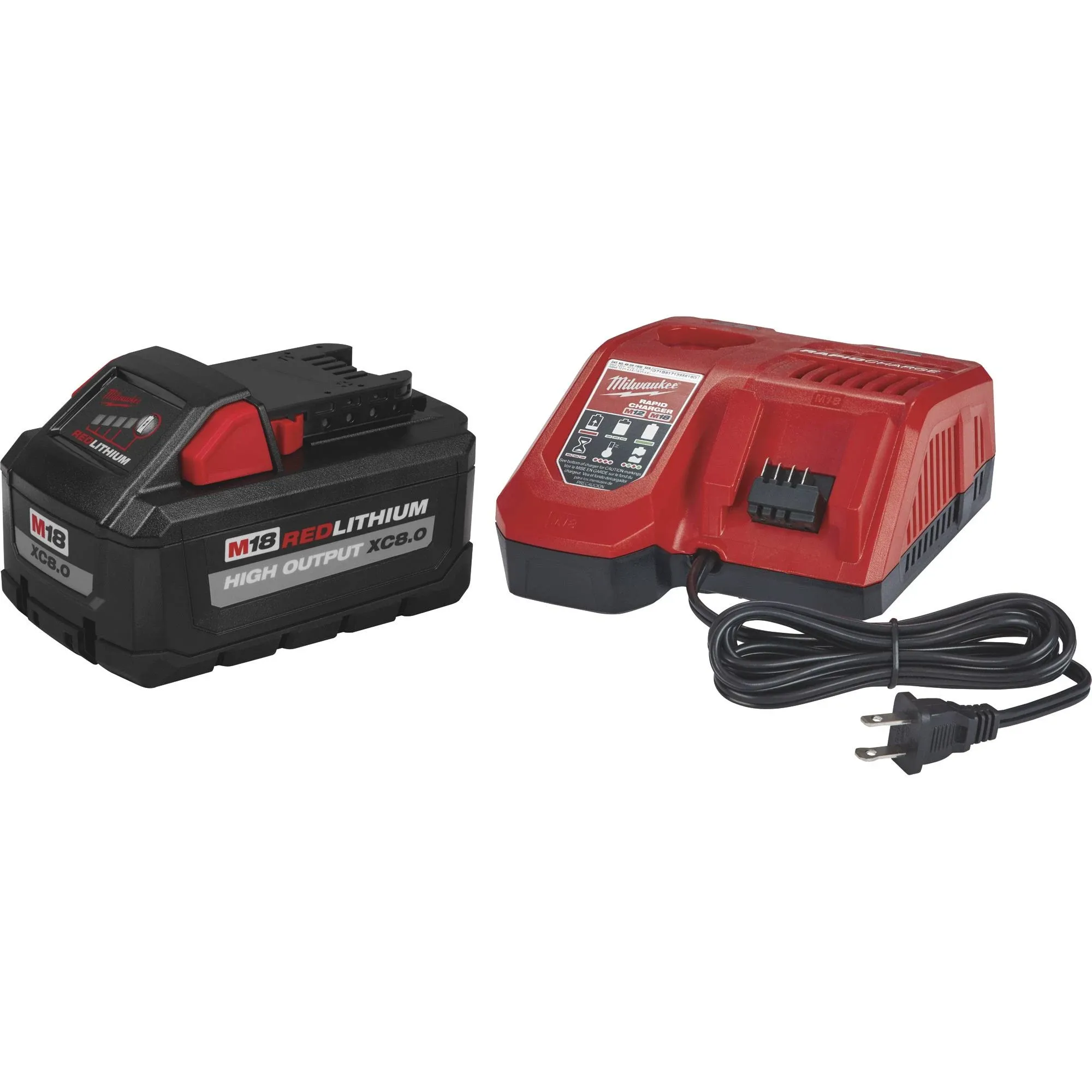 Milwaukee 48-59-1880 M18 REDLITHIUM High Output XC8.0 Starter Kit