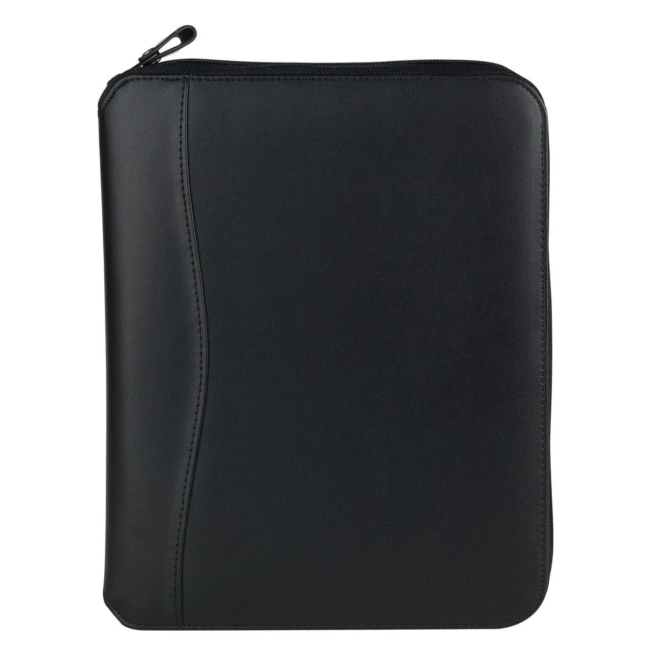 Franklincovey Classic FC Basics Spacemaker Vinyl Zipper Binder - Black