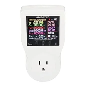 Walfront Electricity Usage Monitor Plug WiFi Intelligent Outlet Plug in Socket ...