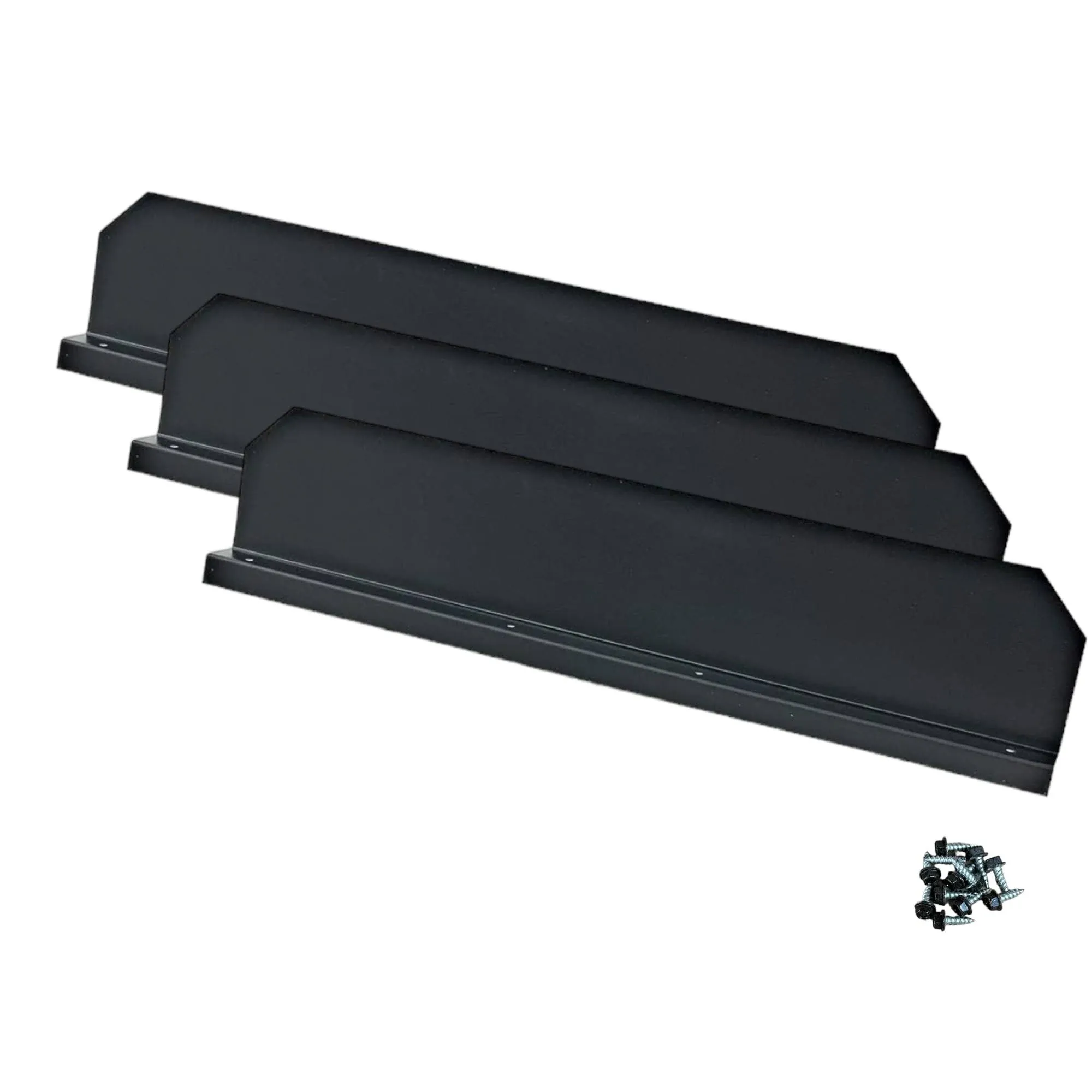 Straight Gutter Valley Splash Guard Blk - 3 ct