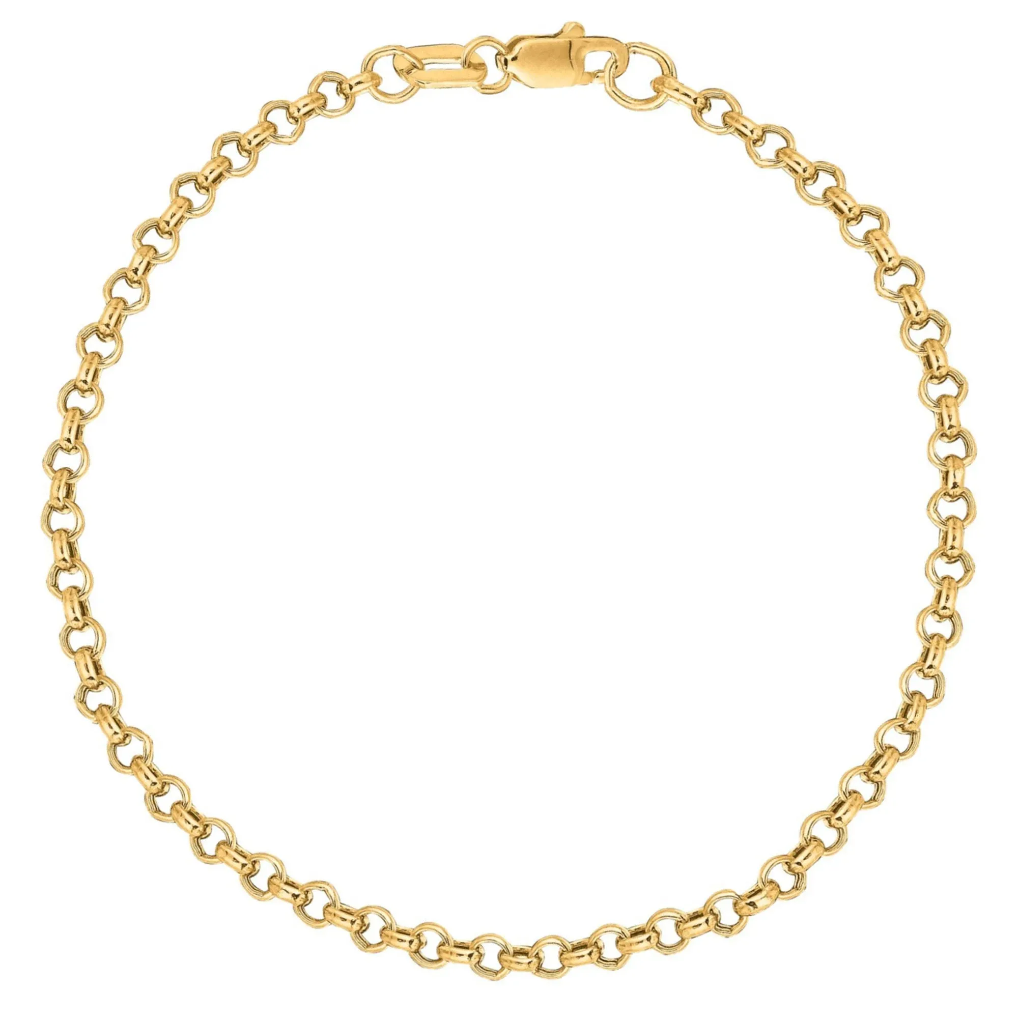 10k Yellow Gold Rolo Foot Ankle Chain Anklet  | eBay