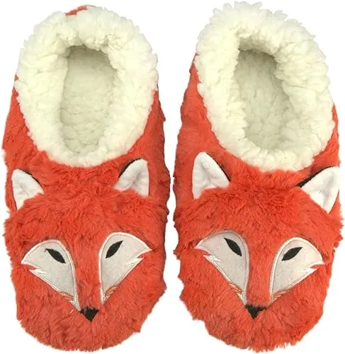 ooohyeah Women’s Funny Fuzzy Animal Slippers, Cute Cozy Non-Slip House Slippers for Women, Manatee Splash