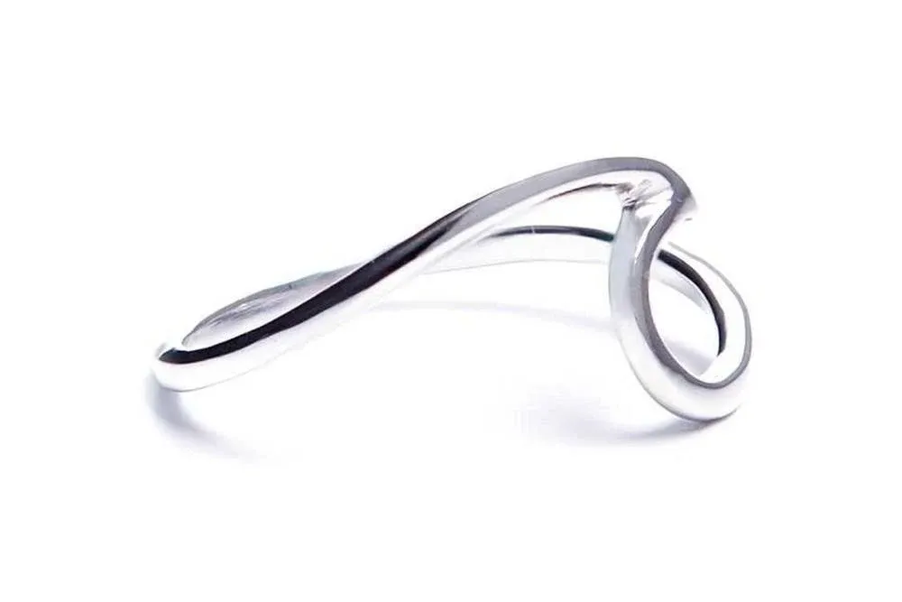 PURA VIDA OCEAN WAVE RING,STERLING SILVER, SIZE 9, NEW