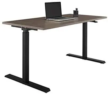 Realspace Magellan 60′′W Pneumatic Height-Adjustable Standing Desk, Gray