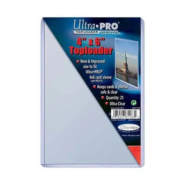 Ultra Pro 4" x 6" Toploader 25ct