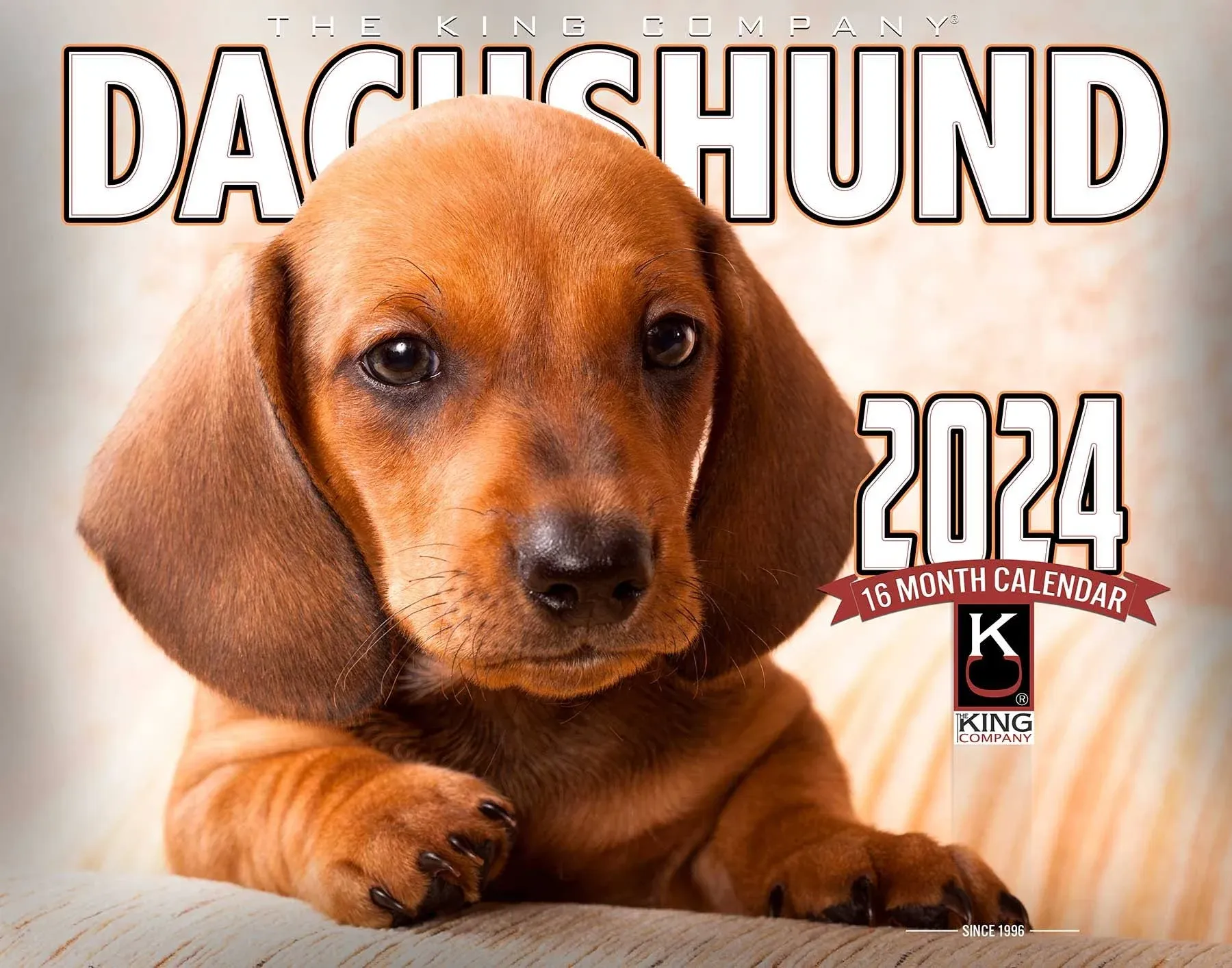 2024 Dachshund Wall Calendar 16-Month X-Large Size 14x22, Best Dachshund Dog Calendar by The King Company-Monster Calendars