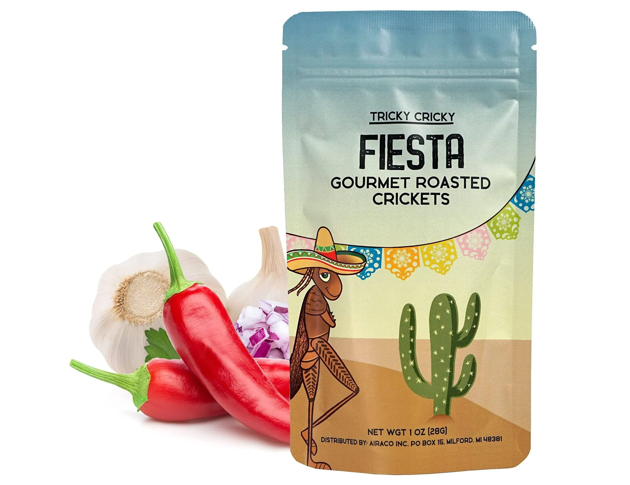 Tricky Cricky Edible Flavored Cricket Snacks for Humans - USA Grown - Unique & Healthy Gourmet Snacks for Adults - High Protein, Low Carb, Low