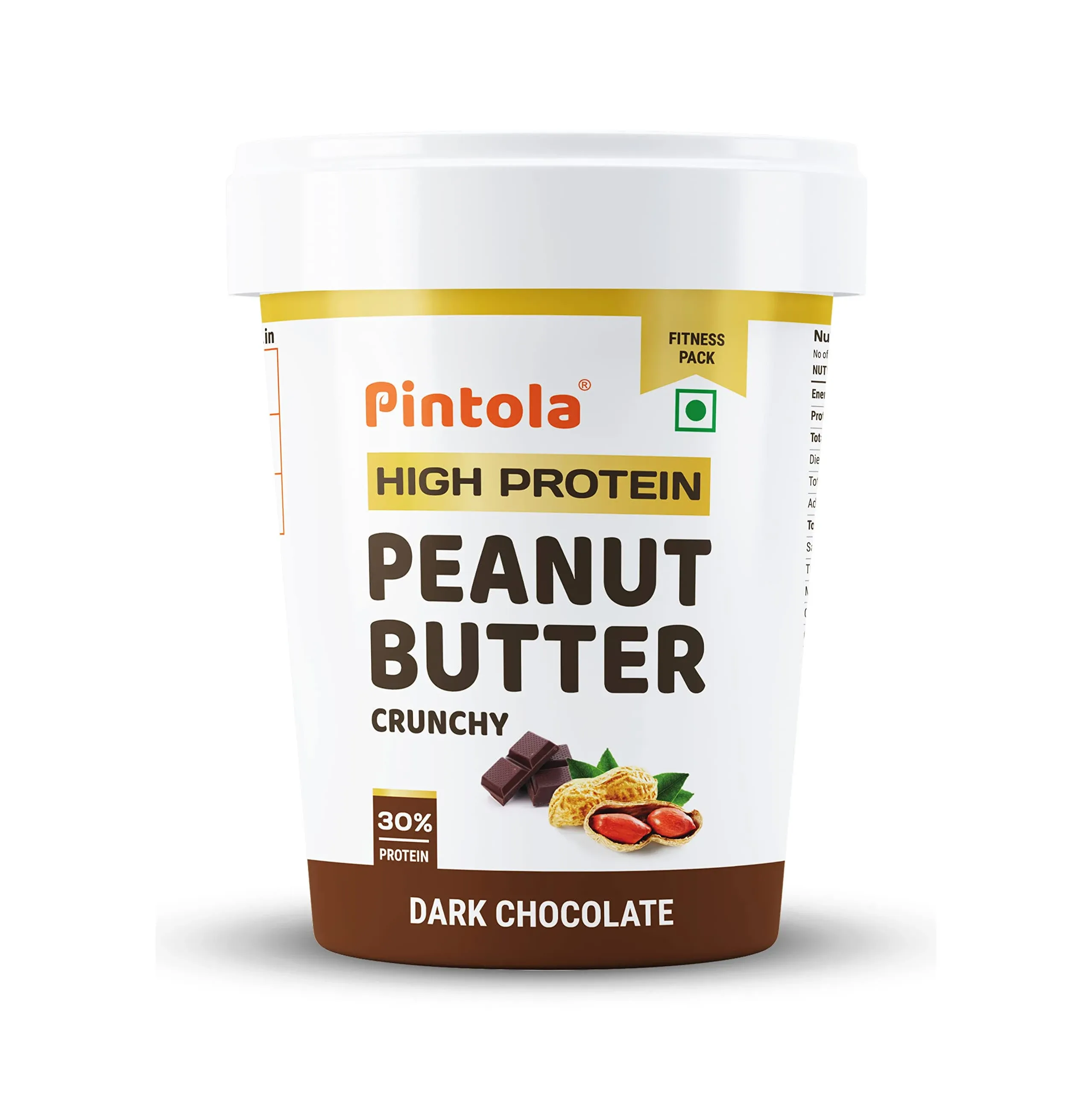 Pintola High Protein Dark Chocolate Creamy Peanut Butter - 1 kg