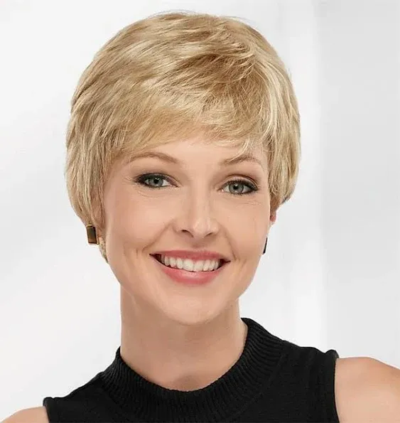 Casey WhisperLite Wig Short Ultra-Chic Pixie Wig with Neat Straight Layers / Multi-tonal Shades of Blonde Silver Brown and Red 2024 - $20.99