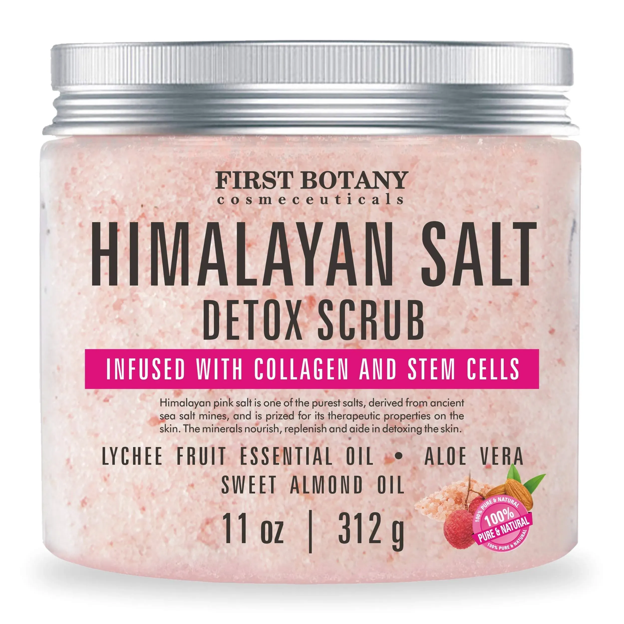 Himalayan Salt- Natural Exfoliating Salt Scrub- 11 OZ