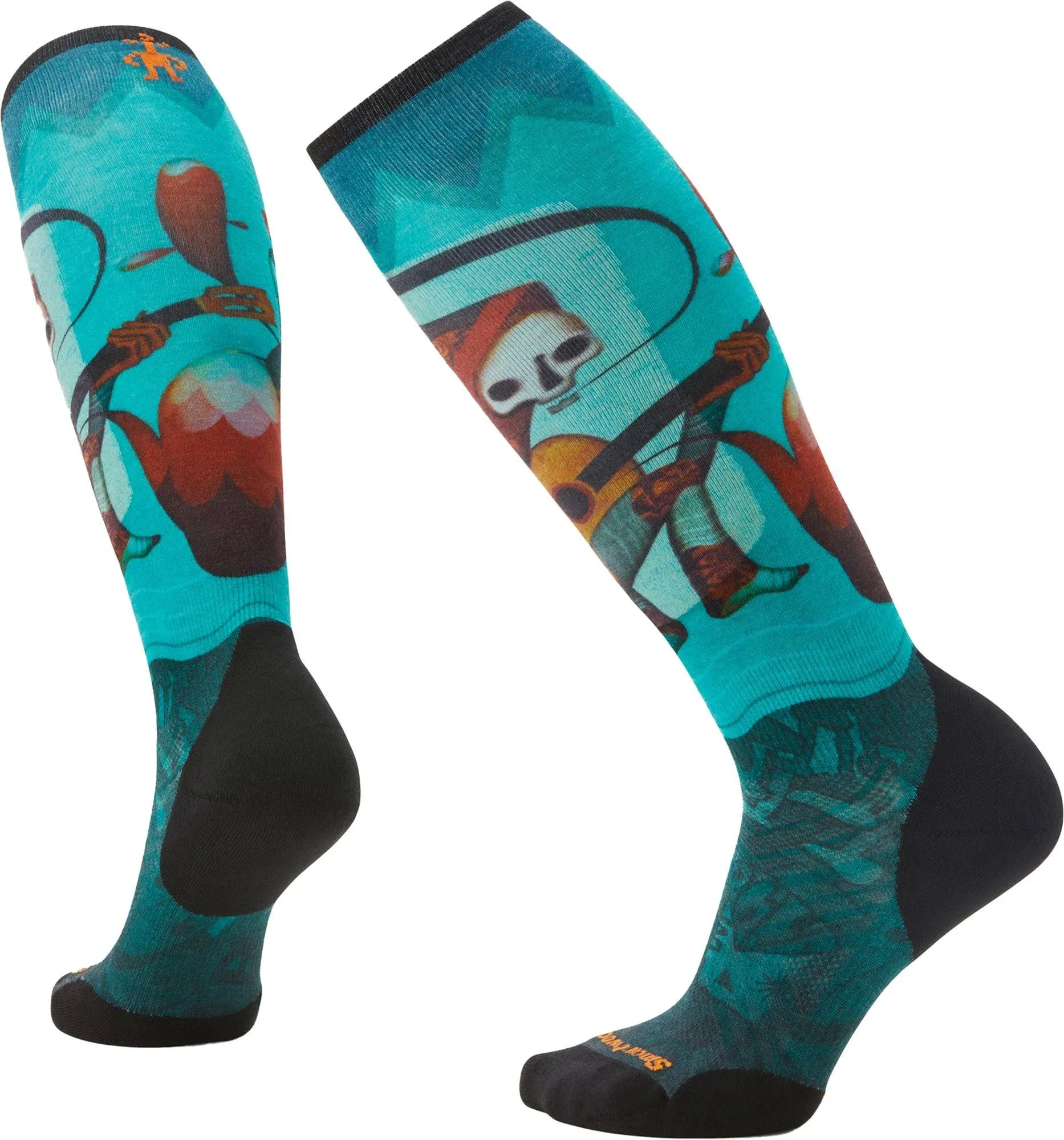 Smartwool Women's Ski Targeted Cushion Print OTC Socks Twilight Blue / Medium