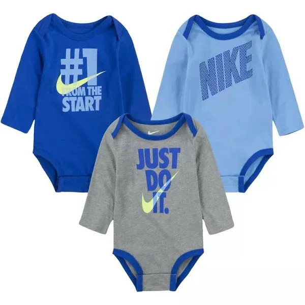 Nike Jordan Baby Assorted Bodysuits 3 Pack, 0-3 Months