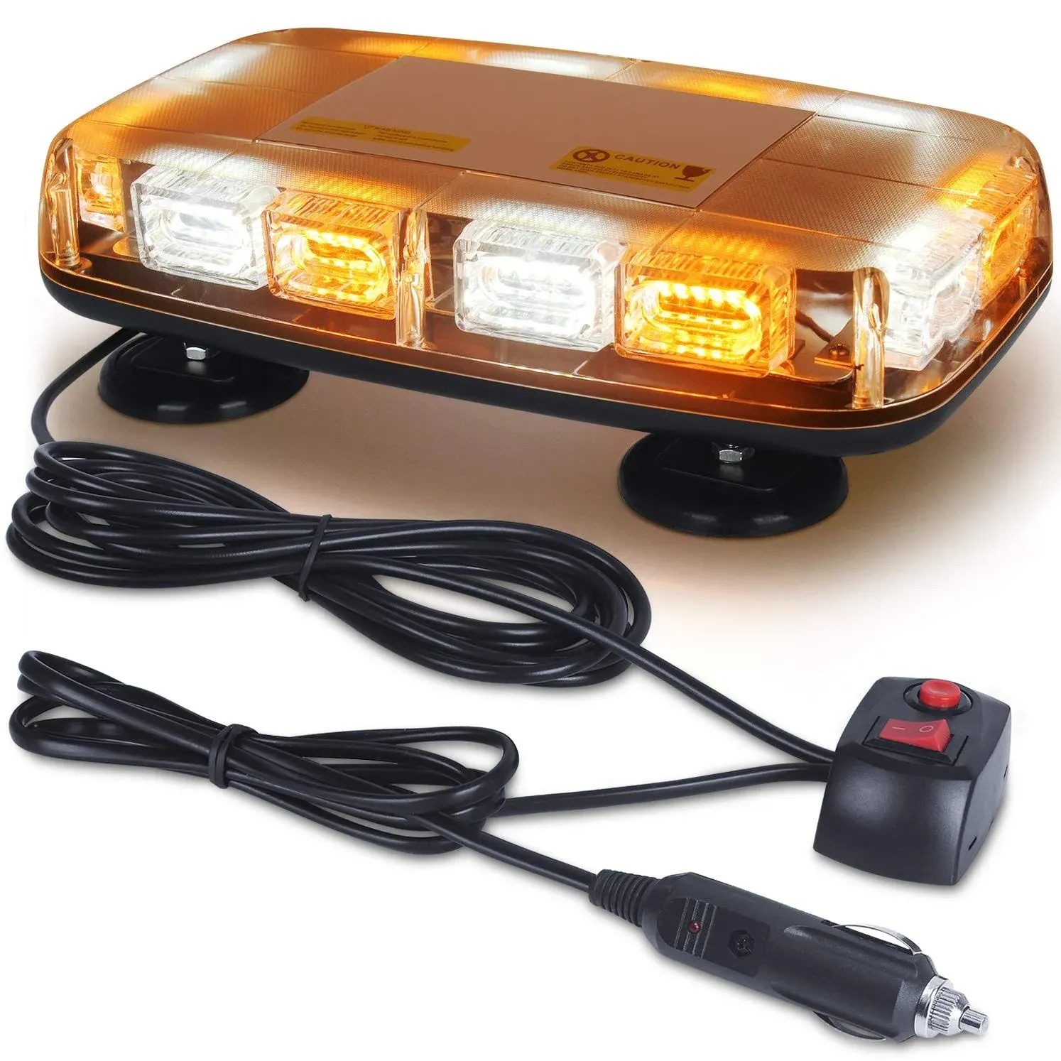 Linkitom LED Strobe Light, 12V-24V 72 LED Warning Safety Flashing Beacon Lights ...