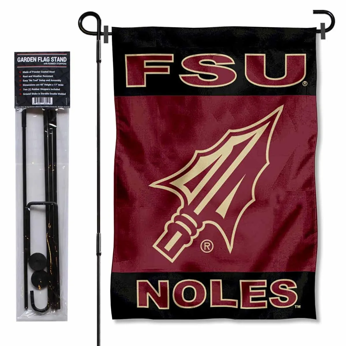 Florida State University Arrow Garden Flag and Stand Pole Kit