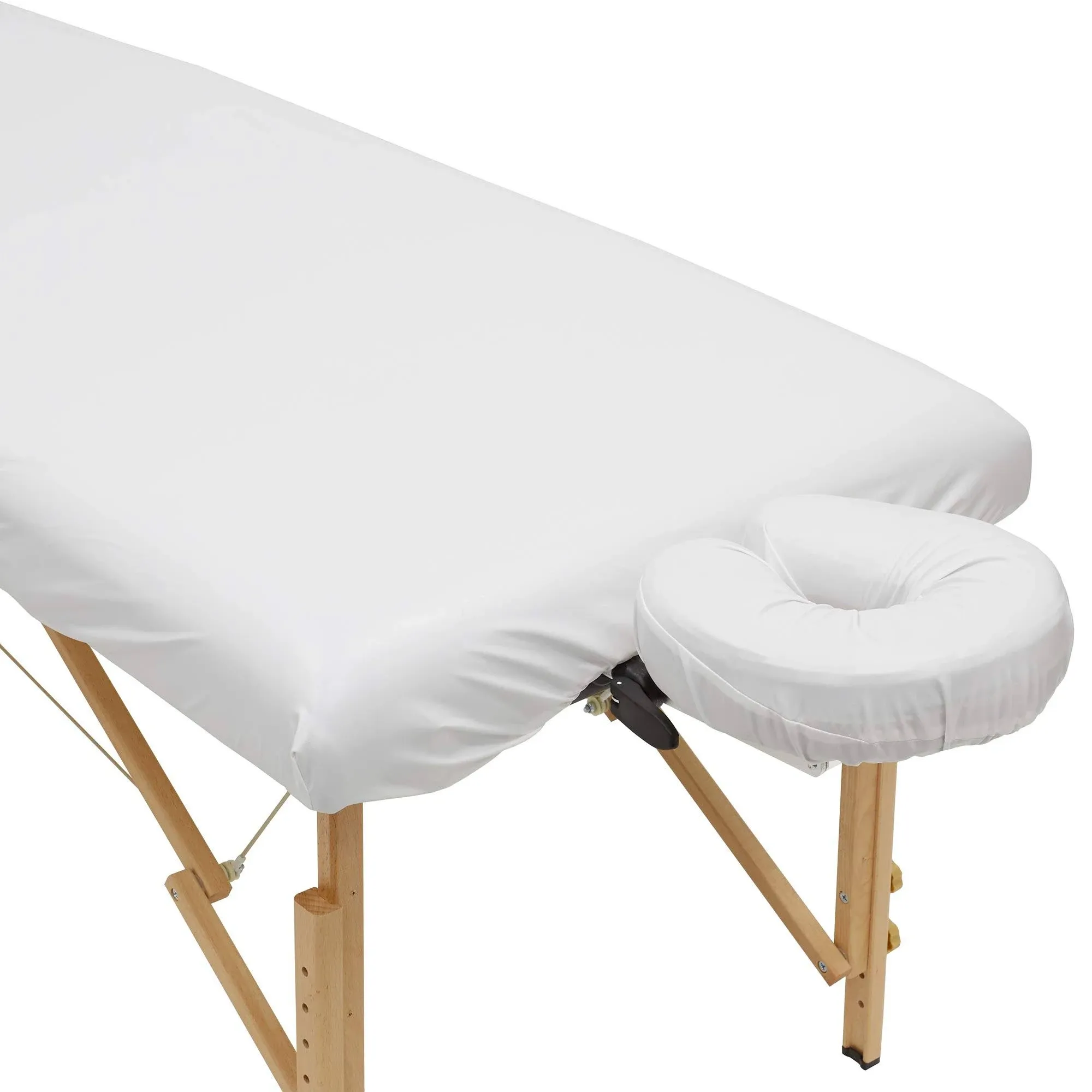 Saloniture 2-Piece Waterproof Massage Table Sheet Set with Fitted Sheet and Face ...