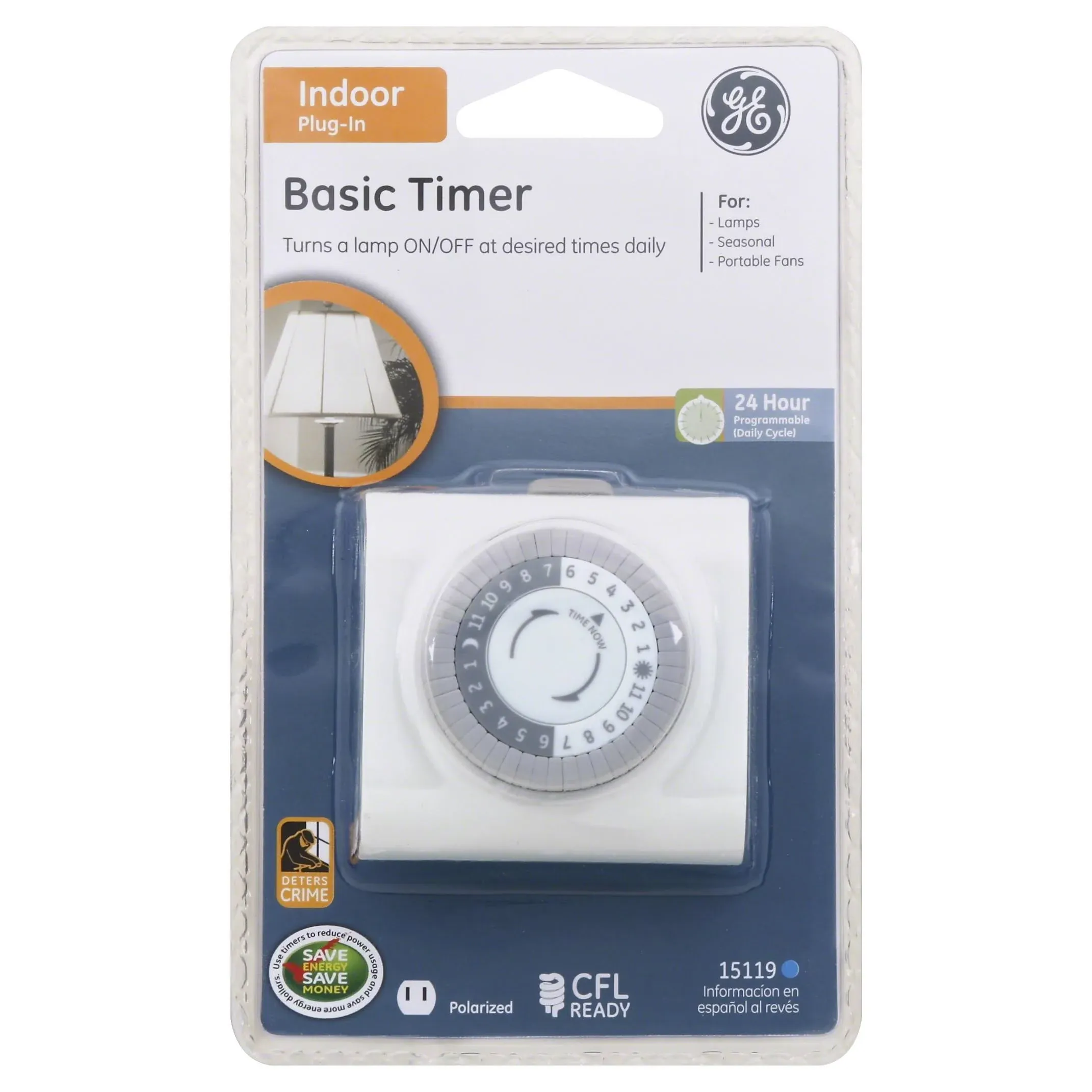 GE Indoor 24-Hour Basic Timer