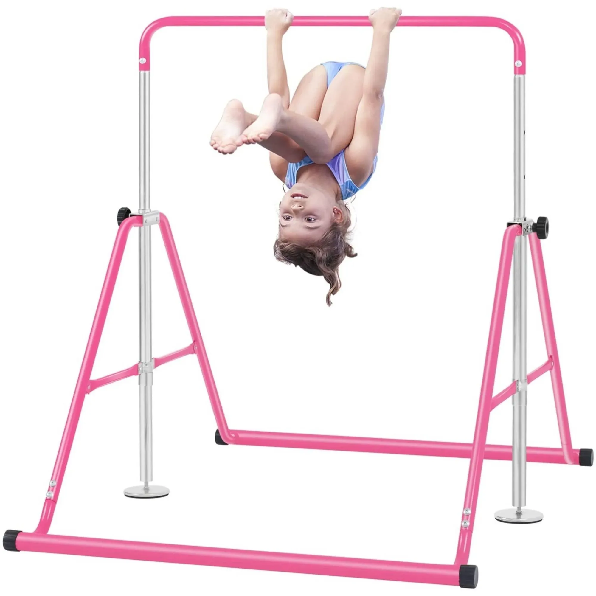 BangTong&Li Gymnastics Bar for Kids Height Adjustable Horizontal Bar Folding Gymnastics Junior Training Bar for Home Gymnastics Equipment