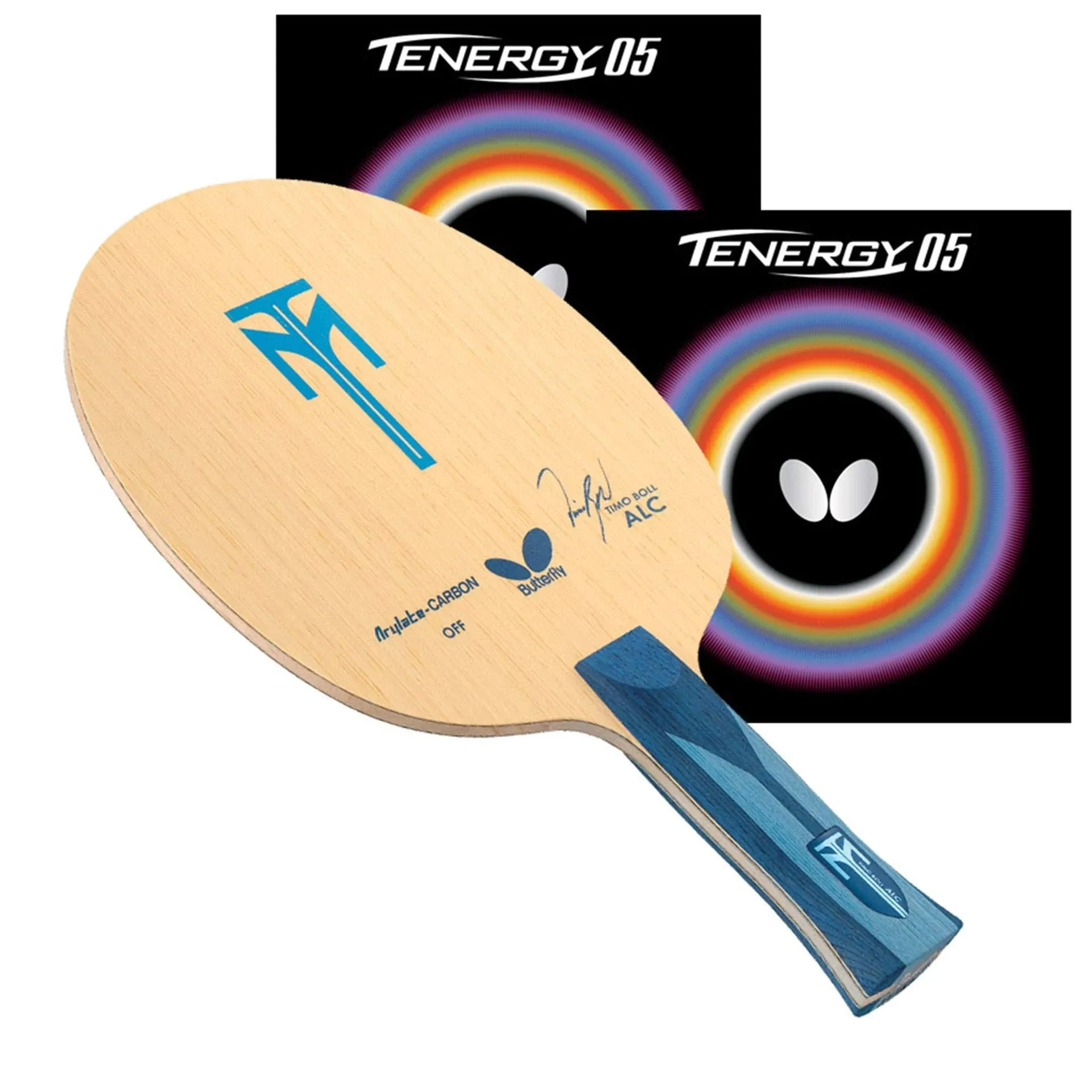 Butterfly Timo Boll ALC Blade & Tenergy 05 Rubber Shakehand Table Tennis Racket - Pro-Line Series - Comprised of Our Most Popular Blade and Rubbers - Recommended for Aspiring Professional Players