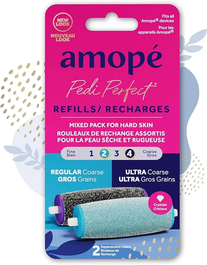 Amope Pedi Perfect Foot File Refills, Ultra/Regular Coarse - 2 refills