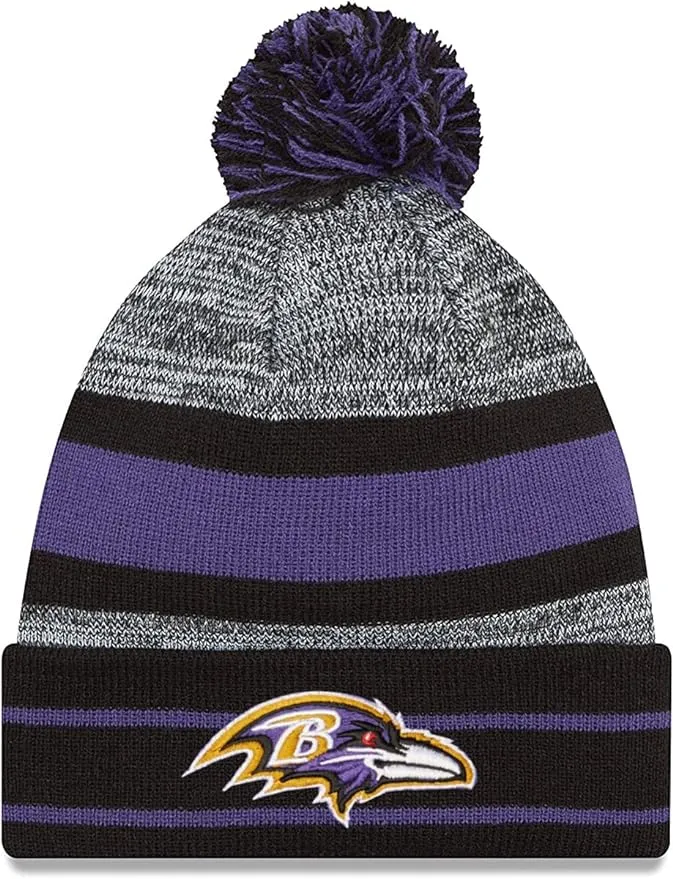 New Era Unisex-Adult NFL Official Sport Knit Classic Cuffed Knit Pom Beanie Hat