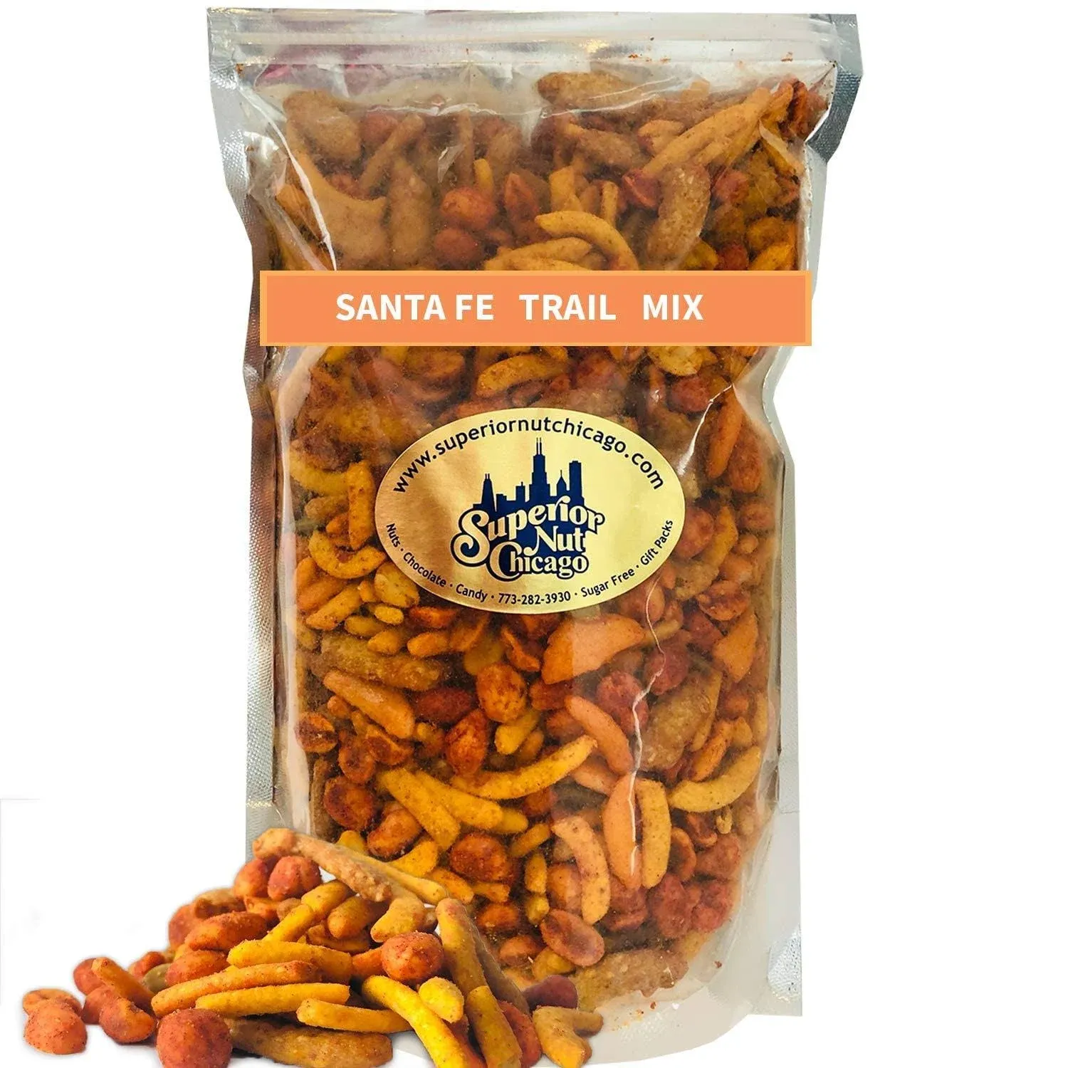 Santa Fe Trail Mix - Spicy Mix - Hot Spicy Peanuts, Hot Cajun Corn Sticks, Sesame ...