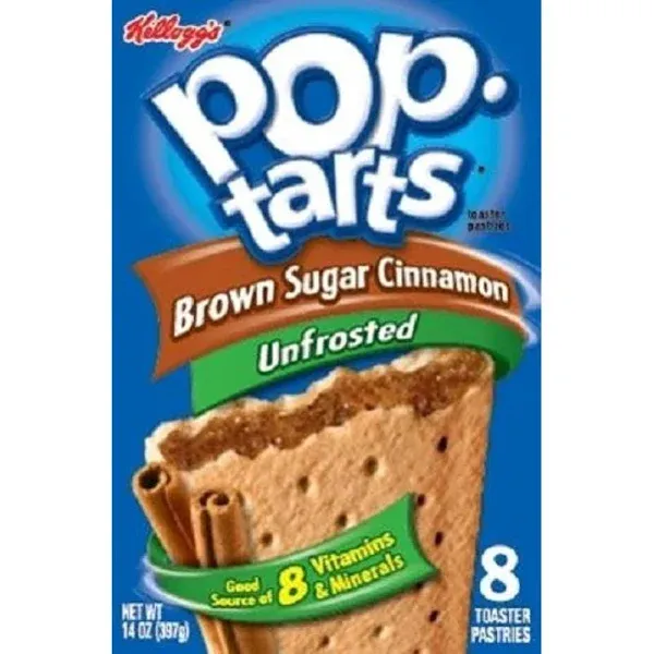 Pop-Tarts Toaster Pastries, Brown Sugar Cinnamon, Unfrosted - 8 toaster pastries, 14 oz