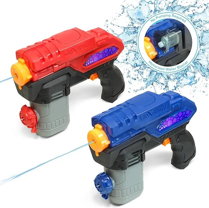 ArmoGear Electric Water Gun | 2 Pack Battery Operated Super Water Pistol Soak...