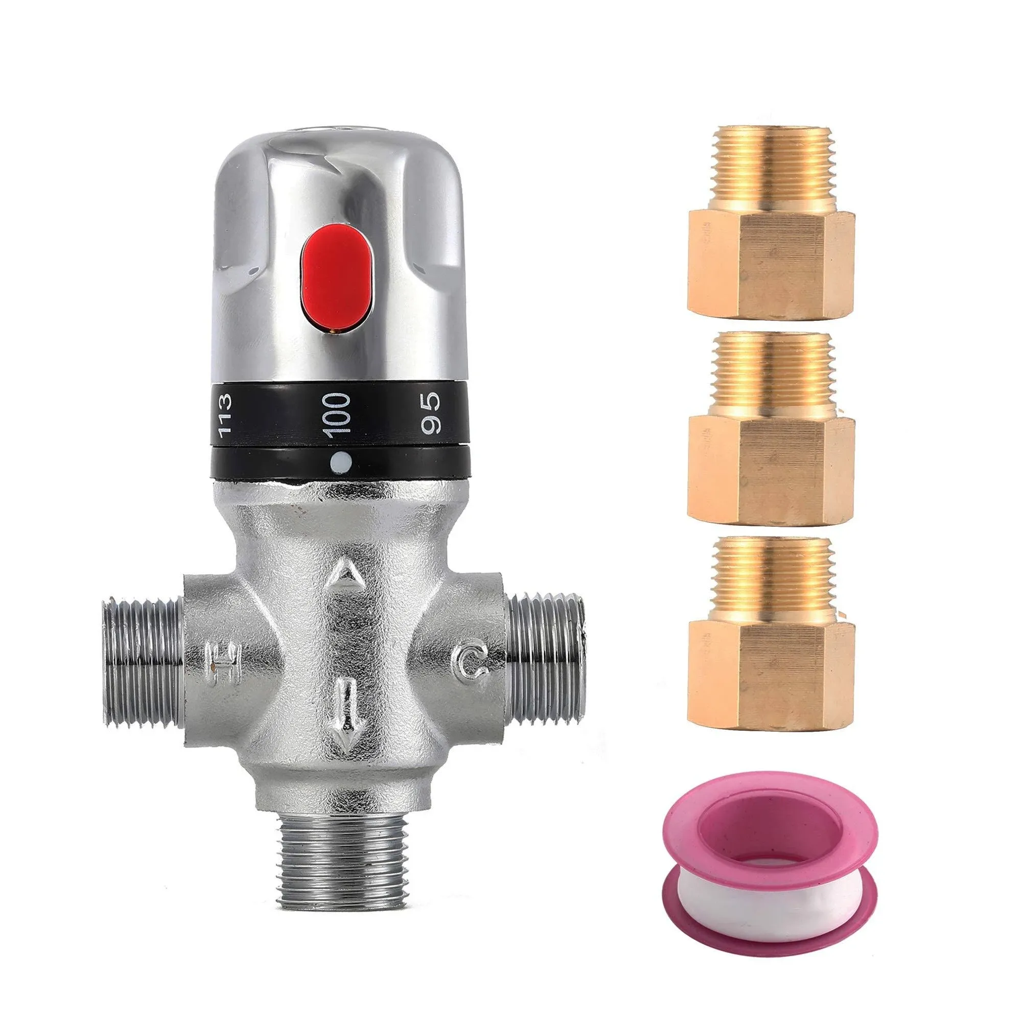 TreMax Thermostatic Mixing ValveShower Water Mixing Valve With 1/2“G to 1/2‘’...