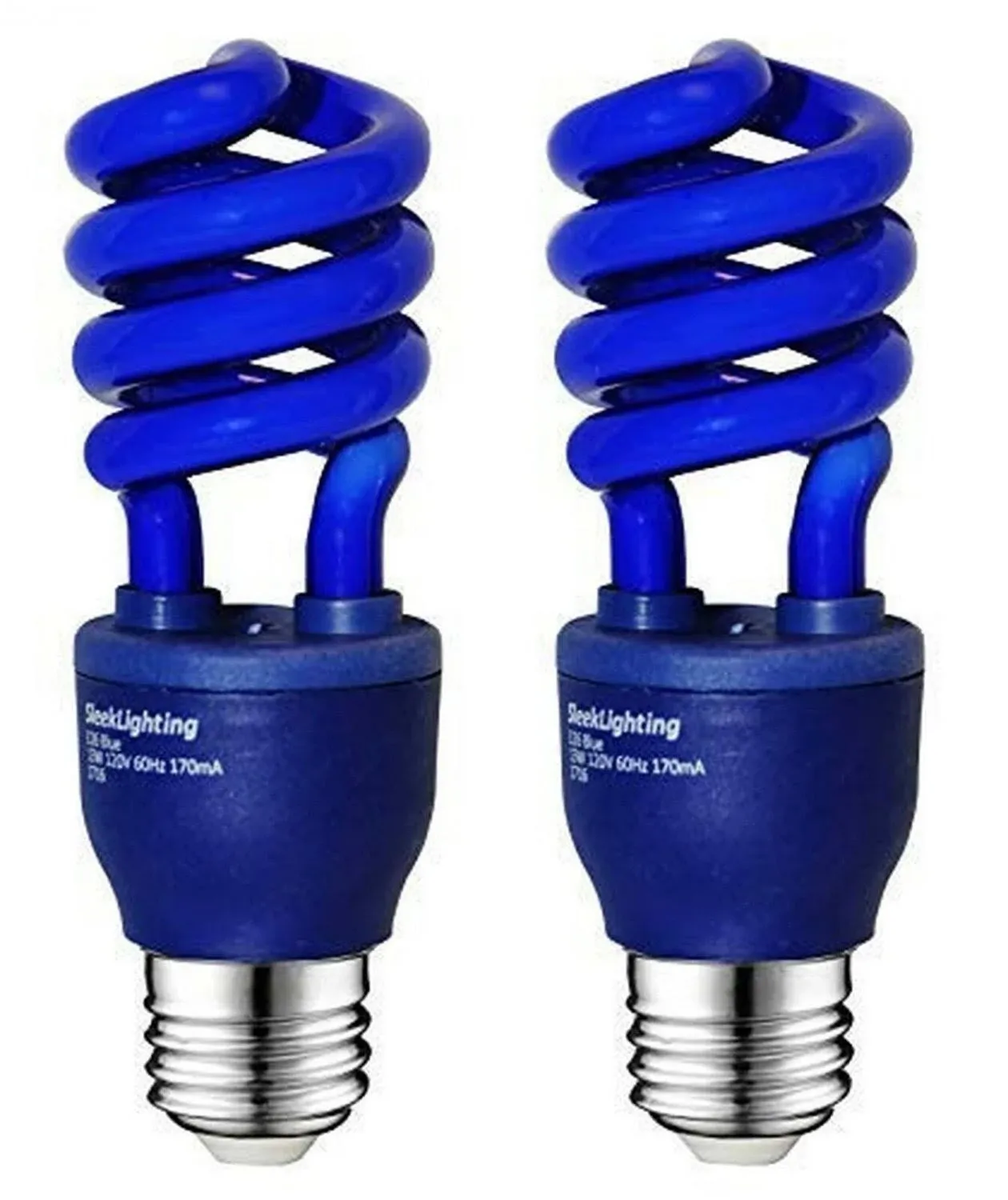 SLEEKLIGHTING 13 Watt Blue Spiral CFL Fluorescent Light Bulb UL Listed - General