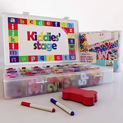 Kiddies Stage 274 Pcs Magnetic Letters and Numbers for Toddlers with Shapes, Mag